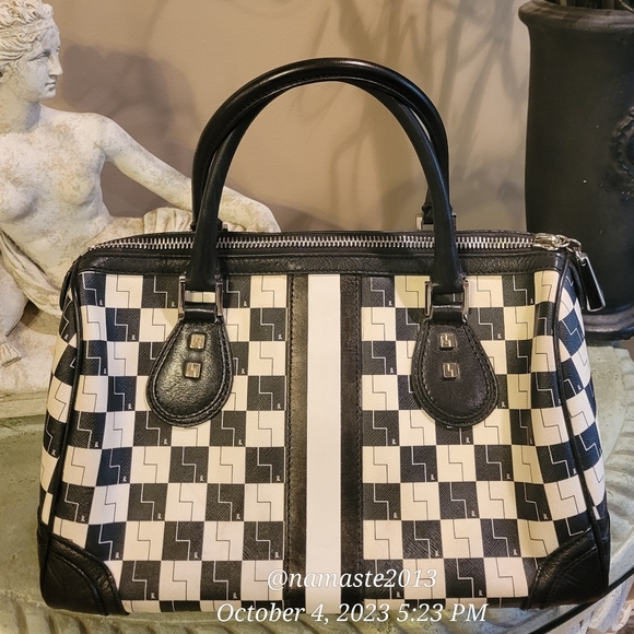 L.A.M.B by Gwen Stefani Checkerboard Speedy Tote Luxury Designer Bag #564 - Picture 8 of 13